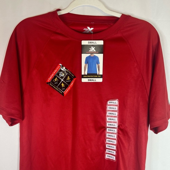ZEROXPOSUR Cherry Red Sun Protection Top Men’s Size Small 5 Pack NWT - Picture 2 of 9